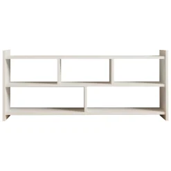 Mobile Porta tv Bianco 5 Ripiani 5 Vani 118x28x55h cm, Peso Supportato 40 kg - Loreglia