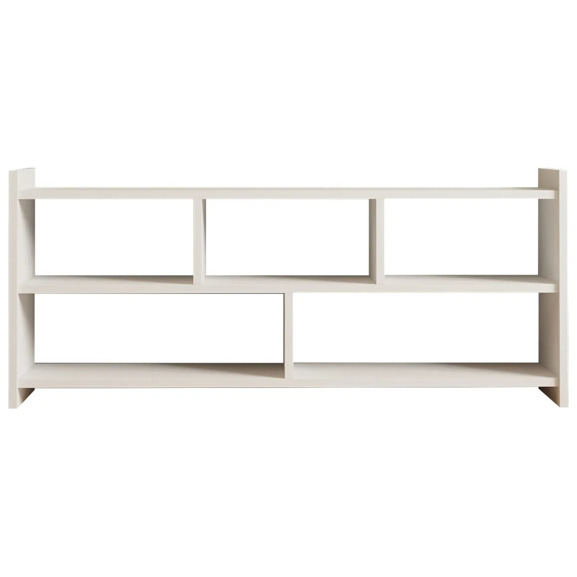 Mobile Porta tv Bianco 5 Ripiani 5 Vani 118x28x55h cm, Peso Supportato 40 kg - Loreglia