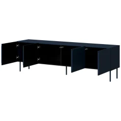 Mobile Porta tv blu un Ripiano 2 Ante 200x42x60h cm, 4 Vani - Mornago