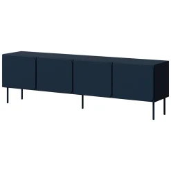 Mobile Porta tv blu un Ripiano 2 Ante 200x42x60h cm, 4 Vani - Mornago