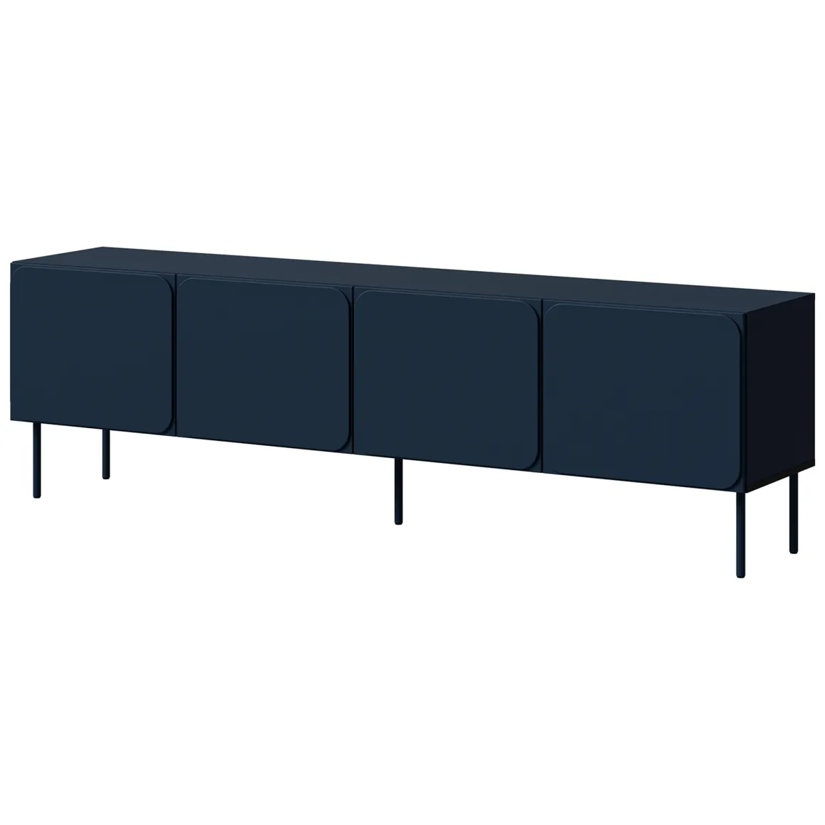 Mobile Porta tv blu un Ripiano 2 Ante 200x42x60h cm, 4 Vani - Mornago