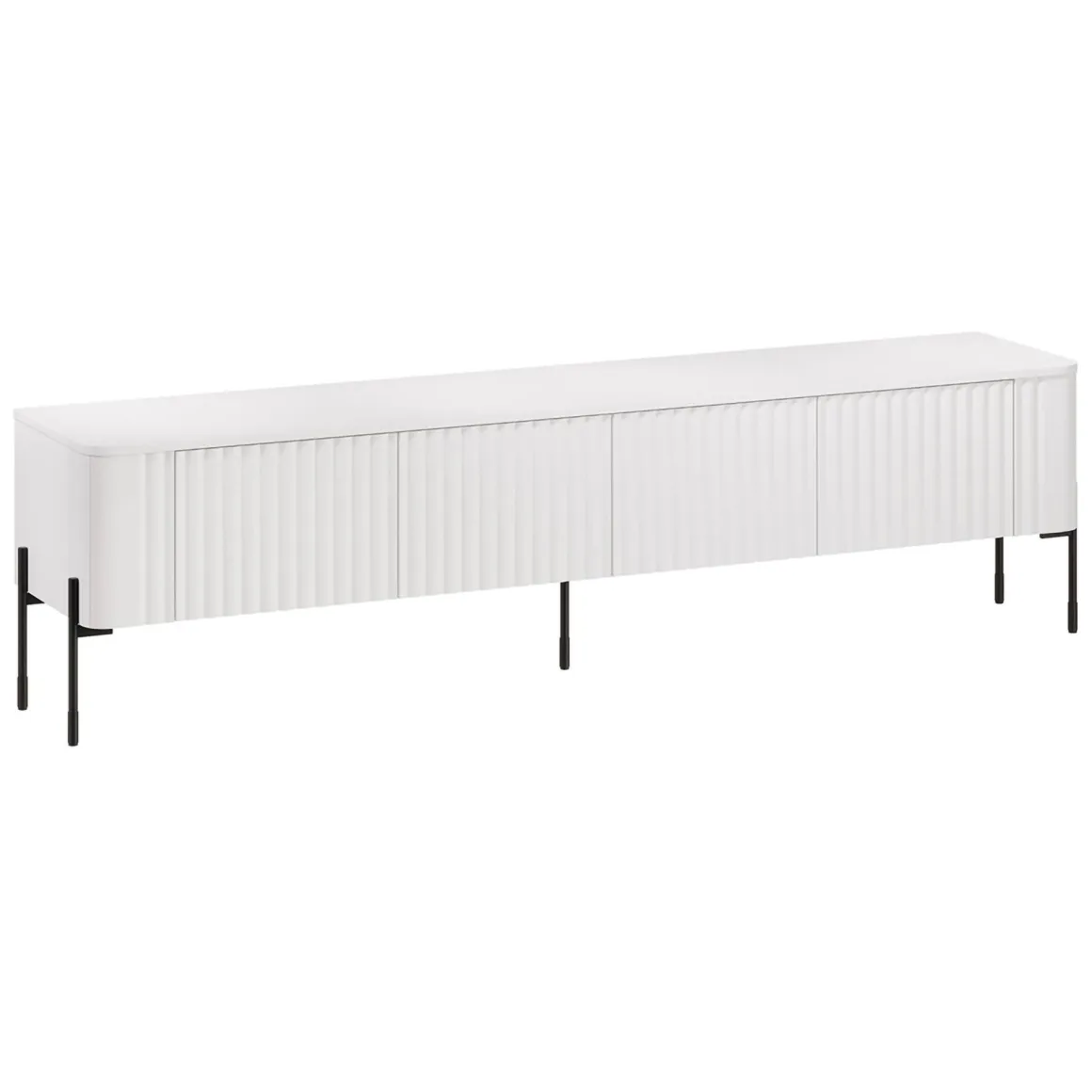 Mobile porta TV Brembana, 190x40 h50 cm, Bianco