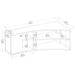 Mobili Porta Tv > Dmora Mobile Porta TV Elegante e Funzionale Marrone Rovere, Nero Antracite