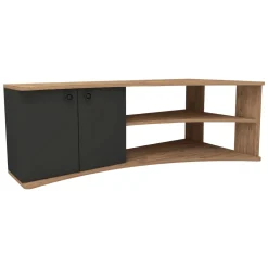 Mobili Porta Tv > Dmora Mobile Porta TV Elegante e Funzionale Marrone Rovere, Nero Antracite