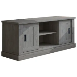 Mobile Porta tv Grigio Rovere Grigio un Ripiano 2 Ante 45x46x60h cm, 4 Vani - Mesola