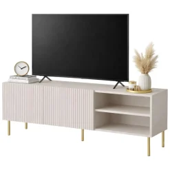 Mobili Porta Tv > Dmora Mobile porta TV Magnano, 150x42 h52 cm, Beige Beige Cashmere
