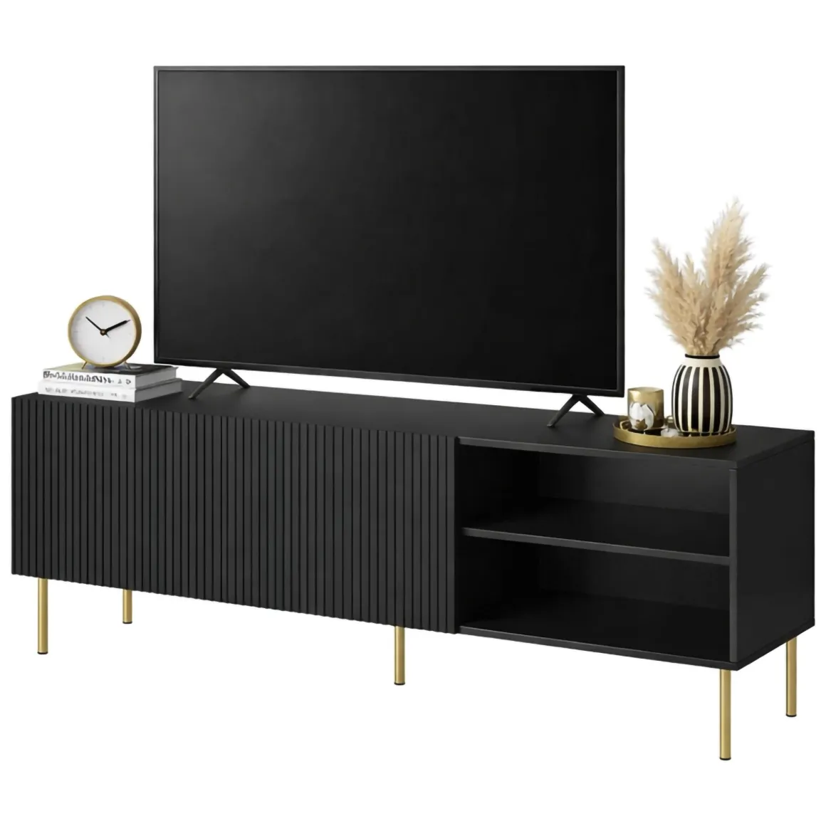 Mobile porta TV Magnano, 150x42 h52 cm, Nero
