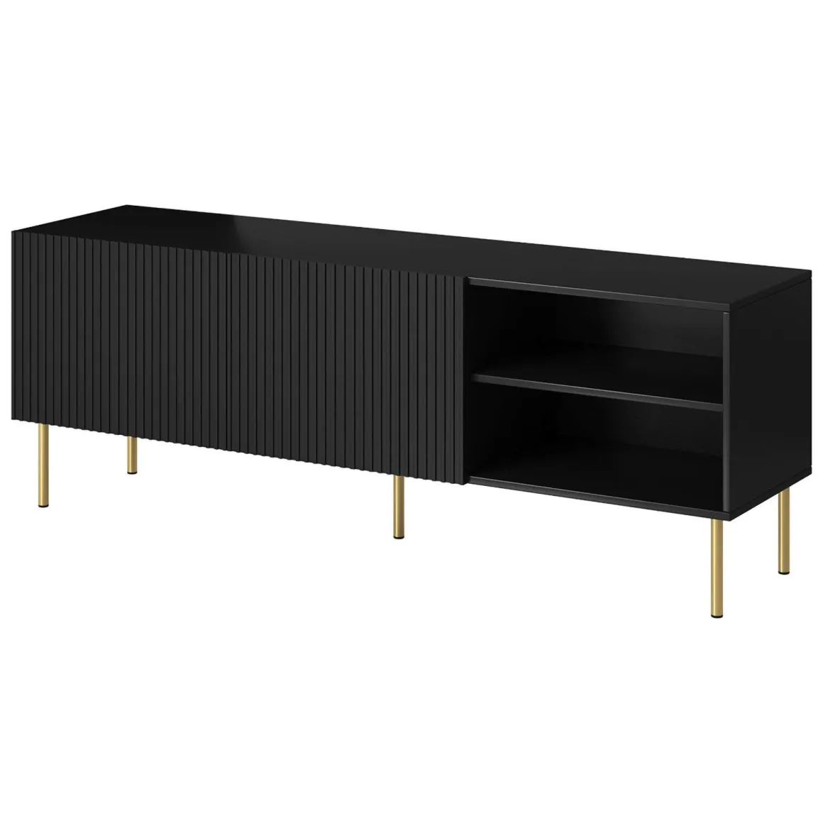 Mobile porta TV Magnano, 150x42 h52 cm, Nero