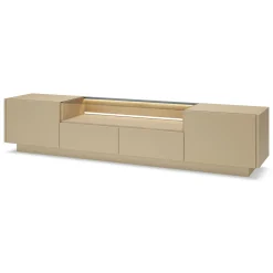 Mobili Porta Tv > Dmora Mobile Porta tv Marrone Chiaro Marrone Rovere 2 Cassetti 2 Ripiani 203x40x43h cm, 2 Ante - Kakagano Marrone Rovere, Marrone Chiaro
