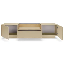 Mobile Porta tv Marrone Chiaro Marrone Rovere un Cassetto 2 Ripiani 176x40x43h cm, 2 Ante - Kakaha