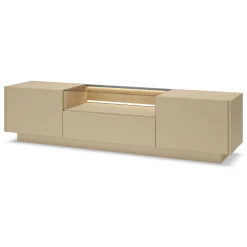 Mobile Porta tv Marrone Chiaro Marrone Rovere un Cassetto 2 Ripiani 176x40x43h cm, 2 Ante - Kakaha