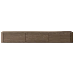 Mobile Porta tv Marrone Noce 3 Cassetti un Ripiano 200x34x28h cm, 3 Vani - Kahate