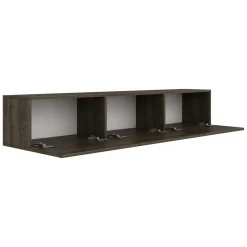 Mobile Porta tv Marrone Noce 3 Vani 3 Ante 150x32x30h cm, Apertura a Ribalta - Saonara