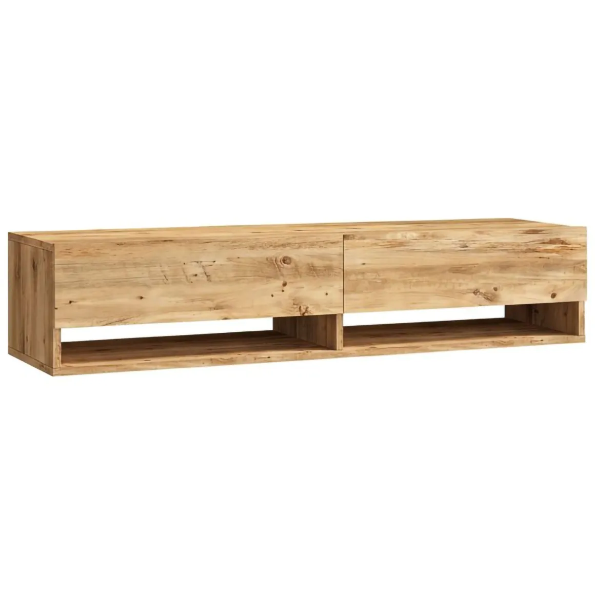 Mobile Porta tv Marrone Quercia 3 Ripiani 2 Ante 140x31.6x29.1h cm, 4 Vani - Veneto