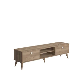 Mobile Porta tv Marrone Quercia Sfumatura Colore Ante Quercia Colore Ante Marrone 152x40x35h cm, Sfumatura Colore Struttura Quercia