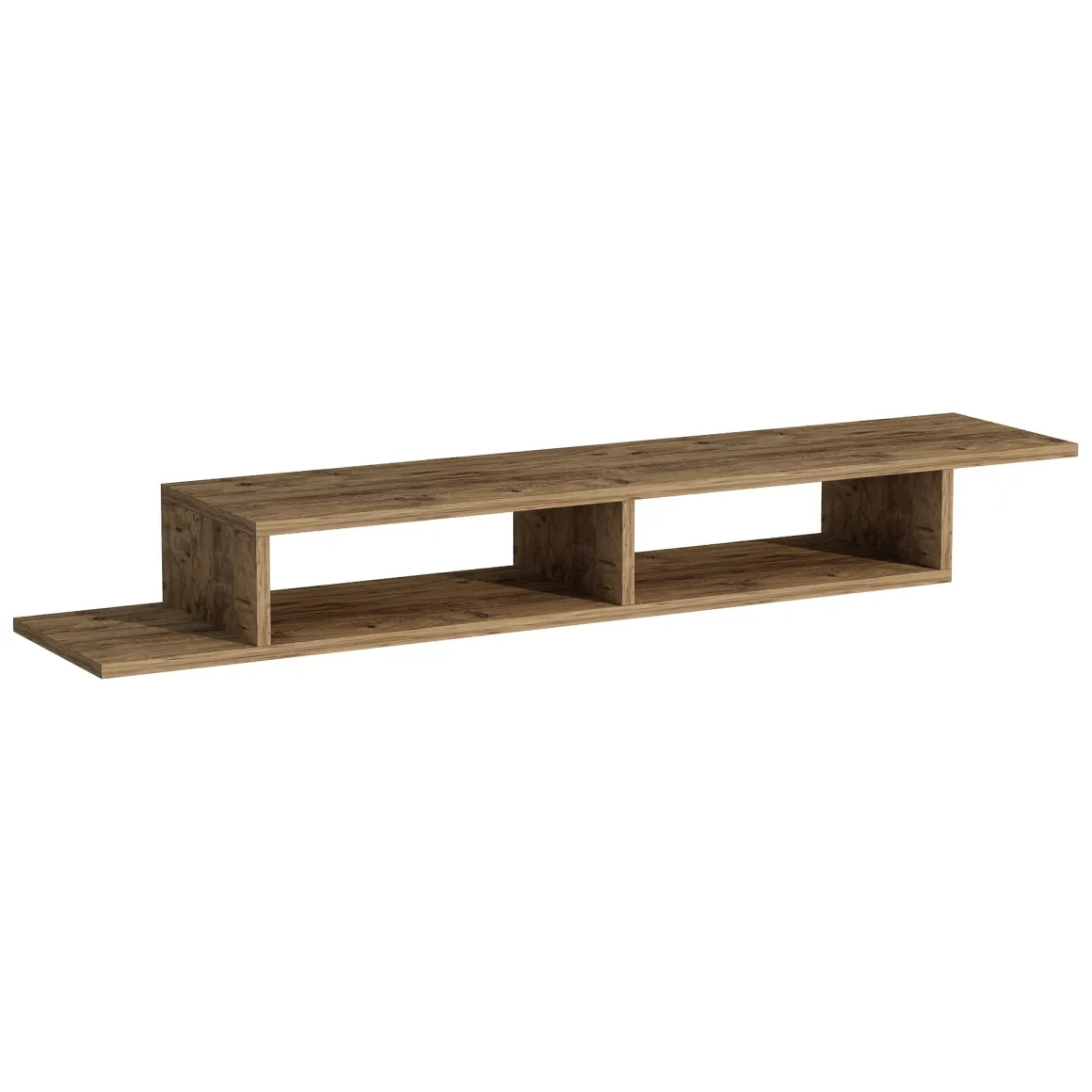 Mobili Porta Tv > Dmora Mobile Porta tv 3 Cassetti un Ripiano 200x34x28h cm, 3 Vani - Kahate Marrone Rovere