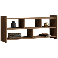 Mobile Porta tv Marrone Rovere 5 Ripiani 5 Vani 118x28x55h cm, Peso Supportato 40 kg - Loreglia