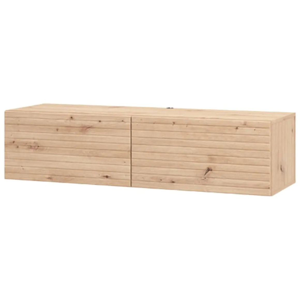 Mobile Porta tv Marrone Rovere Nodi un Ripiano 2 Ante 128x41.5x32h cm, Anta Effetto Rigato - Colico
