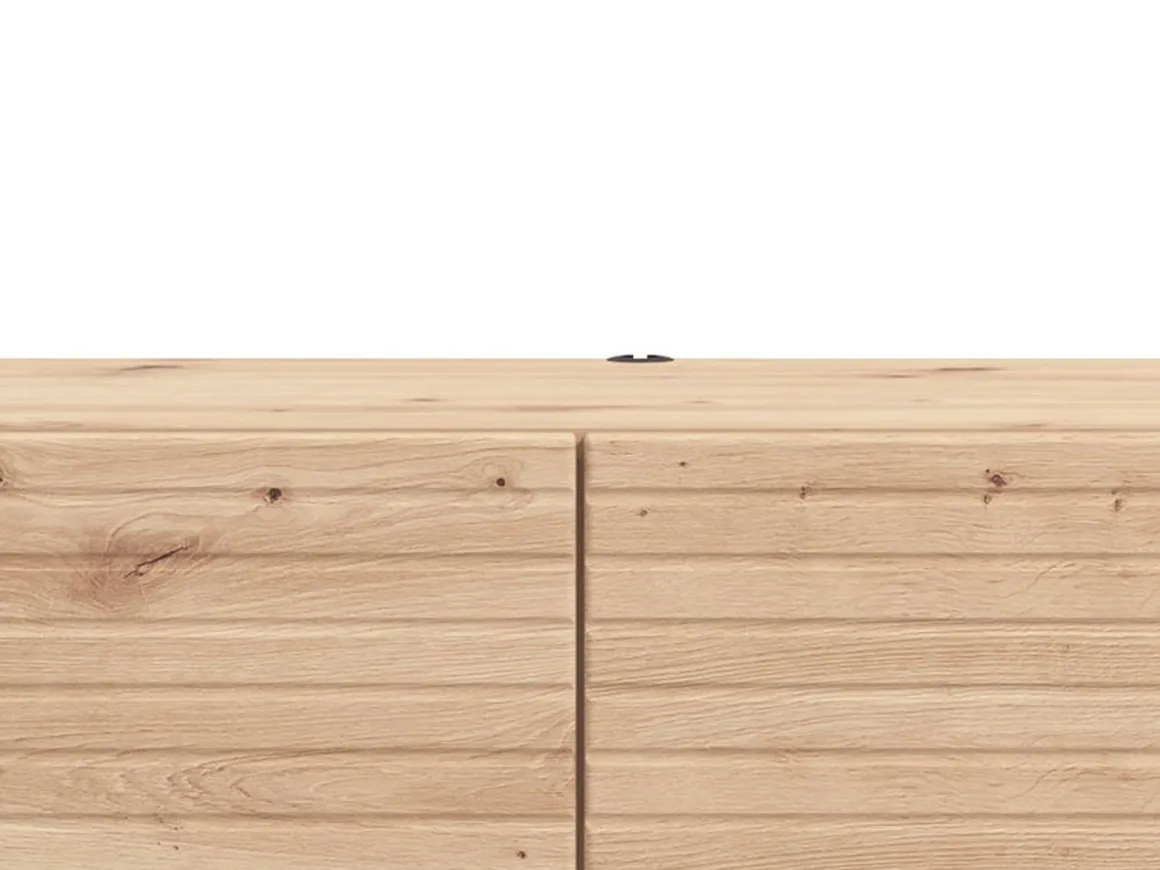 Mobile Porta tv Marrone Rovere Nodi un Ripiano 2 Ante 128x41.5x32h cm, Anta Effetto Rigato - Colico