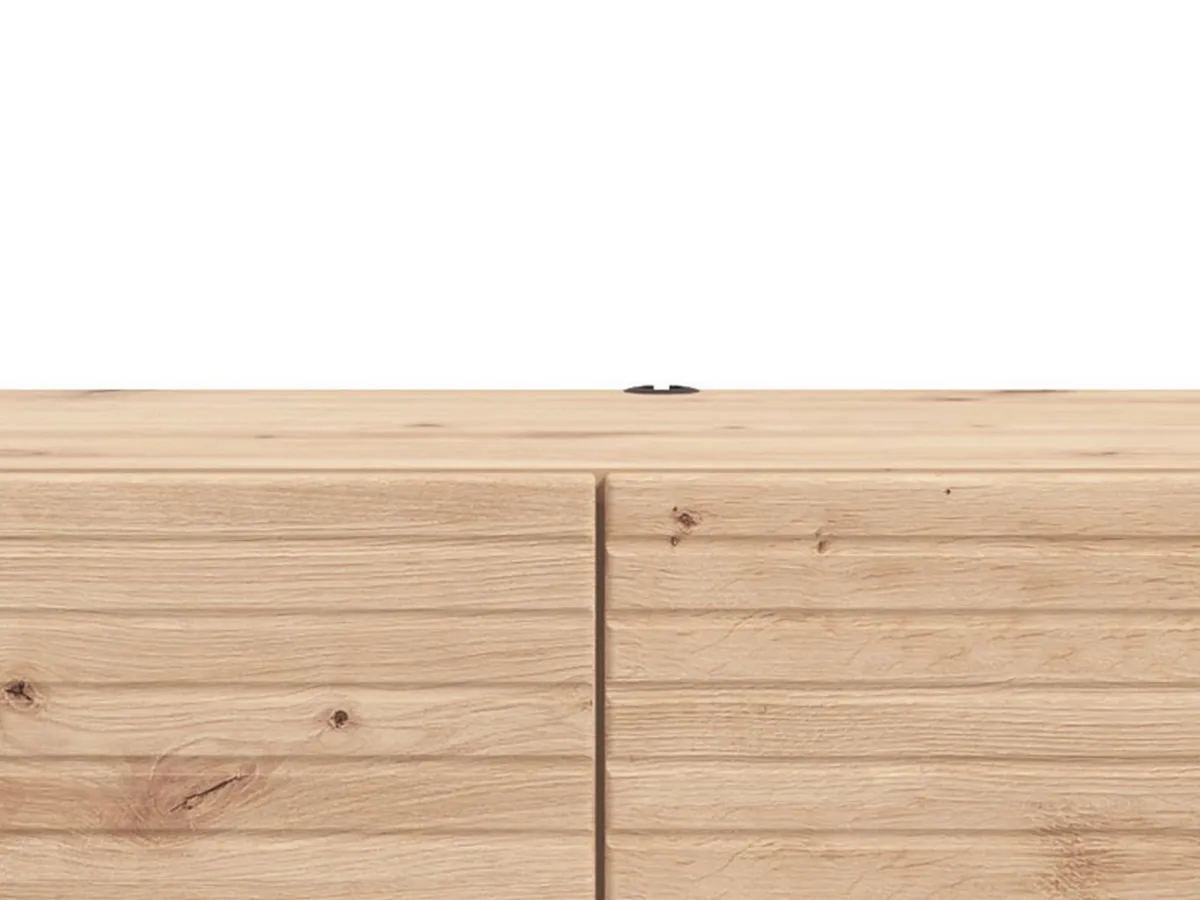 Mobili Porta Tv > Dmora Mobile Porta tv un Ripiano 2 Ante 154x41.5x32h cm, Anta Effetto Rigato - Cedrasco Marrone Rovere Nodi