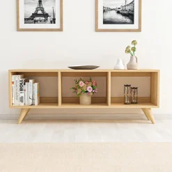 Mobile Porta tv Marrone 3 Vani Peso Supportato 40 kg 120x30x48h cm, Installazione a Terra - Sizzano