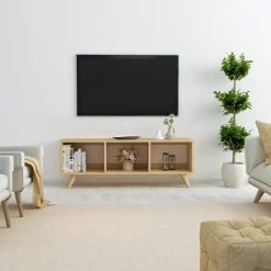 Mobile Porta tv Marrone 3 Vani Peso Supportato 40 kg 120x30x48h cm, Installazione a Terra - Sizzano