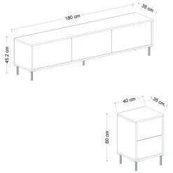 Mobili Porta Tv > Dmora Mobile Porta tv Nero Antracite Nero Marmo Luci led Incluse 3 Ante 160x32x35h cm, Apertura a Ribalta - Marazzi Nero Marmo, Nero Antracite