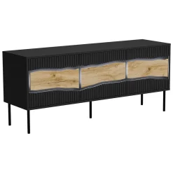 Mobili Porta Tv > Dmora Mobile porta TV Novoli, 144x40 h62 cm, e Rovere Nodi Nero