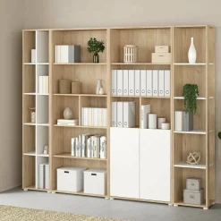 Mobile salotto multifunzione 240cm rovere e bianco - Litvjak