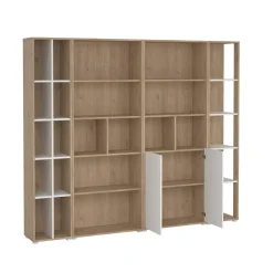 Mobile salotto multifunzione 240cm rovere e bianco - Litvjak