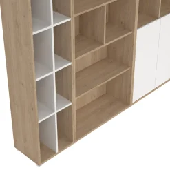 Mobile salotto multifunzione 240cm rovere e bianco - Litvjak