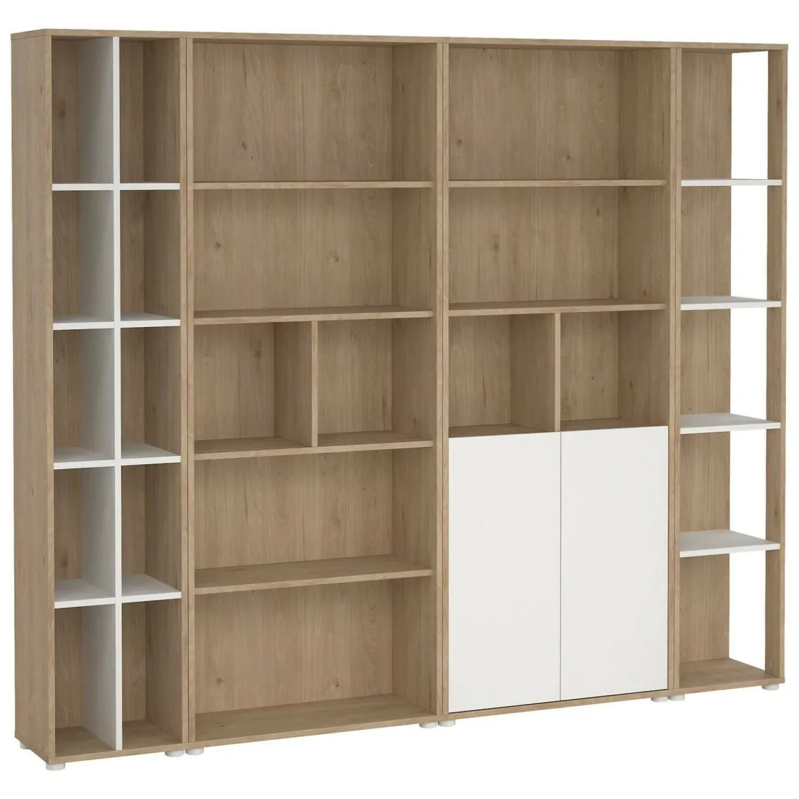 Mobile salotto multifunzione 240cm rovere e bianco - Litvjak