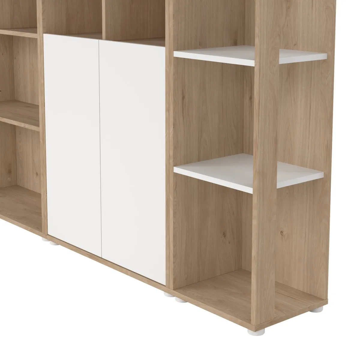 Mobile salotto multifunzione 240cm rovere e bianco - Litvjak