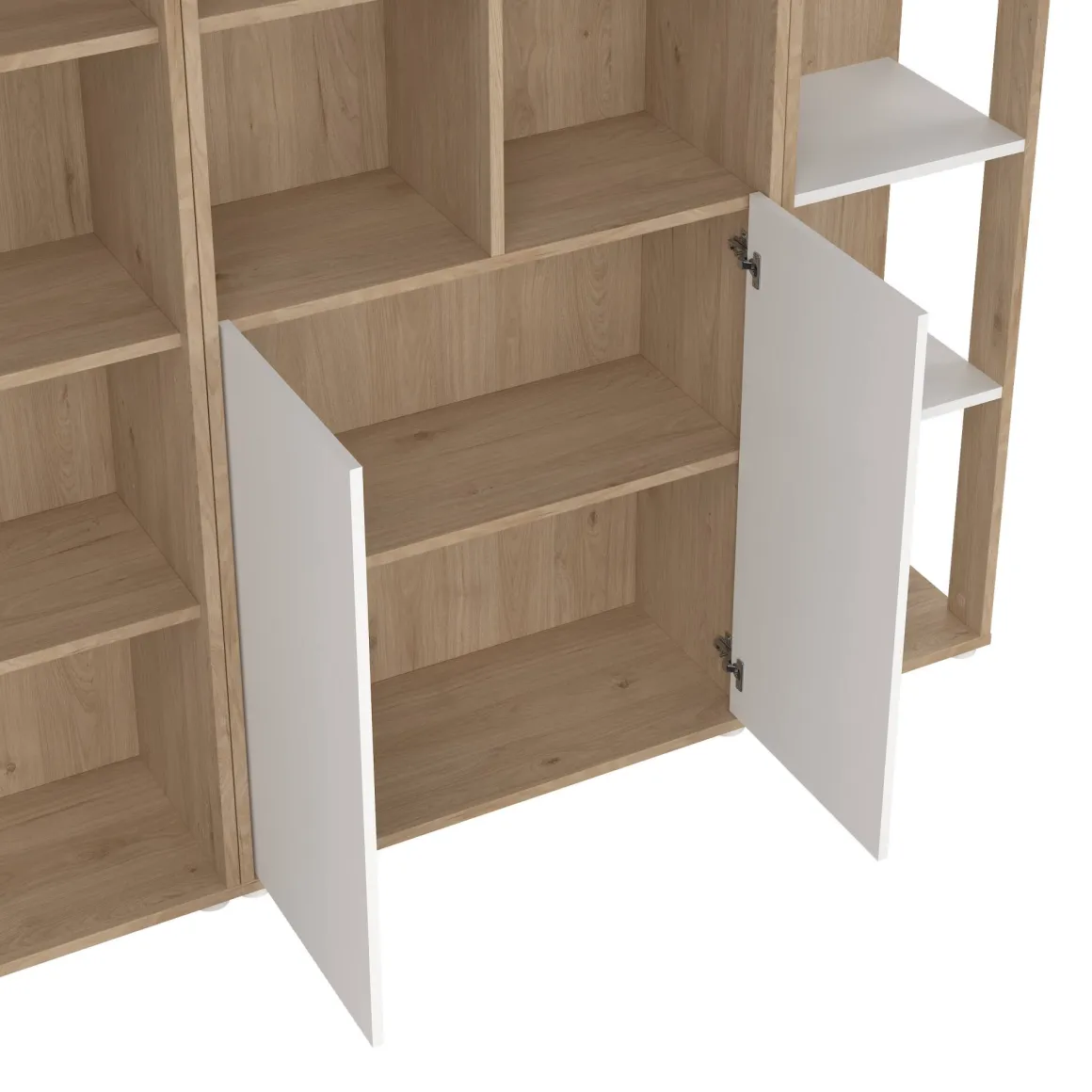 Mobile salotto multifunzione 240cm rovere e bianco - Litvjak