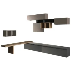 Mobile salotto multifunzione 276cm bronzo e antracite - Polo