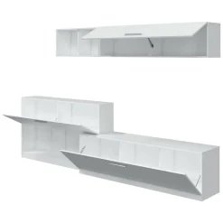 Mobile salotto 6 ripiani 260cm bianco - Vobarno