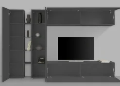 Mobile soggiorno moderno 280cm antracite - Annie