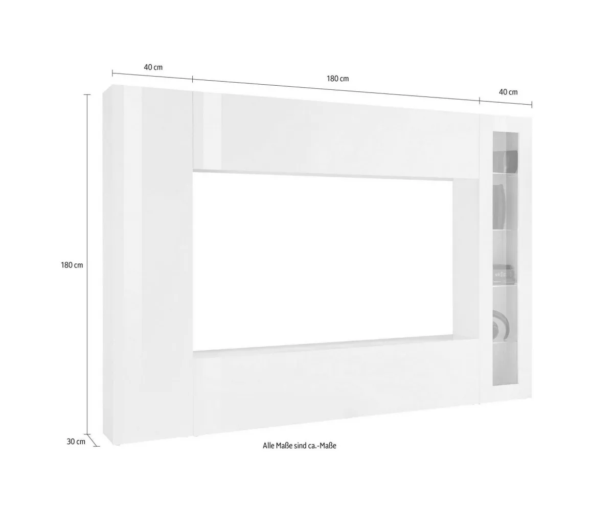 Mobile soggiorno smart 260cm antracite - Alatri