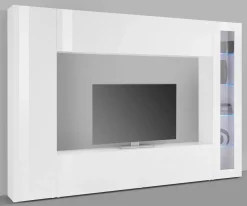 Salotto|Pareti Attrezzate > Dmora Mobile soggiorno smart 260cm - Amel Bianco Lucido