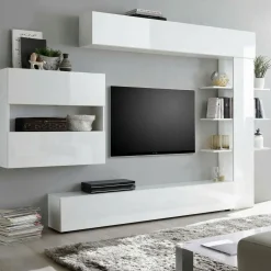 Mobile soggiorno smart 295cm bianco lucido e bianco - Aragosta