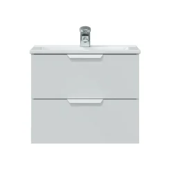 Mobili Sottolavabo > Dmora Mobile sottolavabo 2 cassetti 60x45x50h cm rovere - Doksuri Marrone Rovere