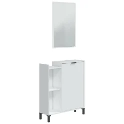 Mobili Sottolavabo > Dmora Mobile sottolavabo con specchio 77x24x91h cm - Argusto Bianco