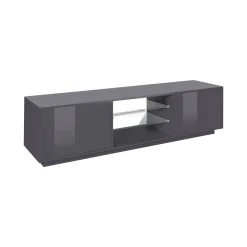 Mobile TV antracite lucido 180x41x46h cm 2 ante - Lola