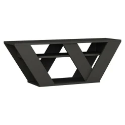 Mobili Porta Tv|Salotto > Dmora Mobile TV antracite 110x30x40h cm in legno - Amazzonite Nero Antracite