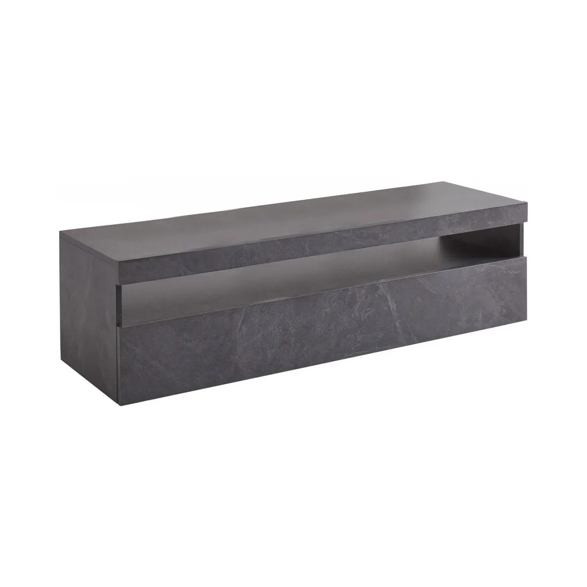 Mobile TV ardesia 130x45x36h cm in legno - Adelicia