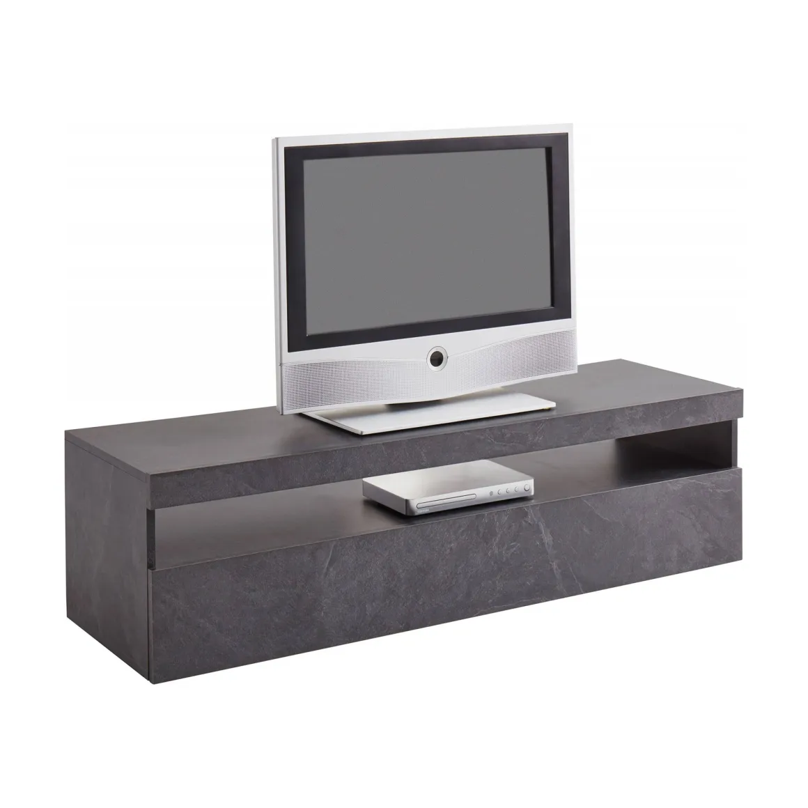 Mobile TV ardesia 130x45x36h cm in legno - Adelicia