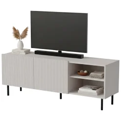 Mobili Porta Tv > Dmora Mobile TV beige 150x42x52h cm 3 ante - Molini Beige Cashmere