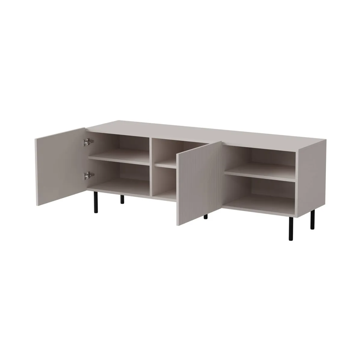 Mobili Porta Tv > Dmora Mobile TV beige 150x42x52h cm 3 ante - Molini Beige Cashmere
