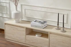 Mobile TV beige 160x29x42h cm 3 ante - Morrigan