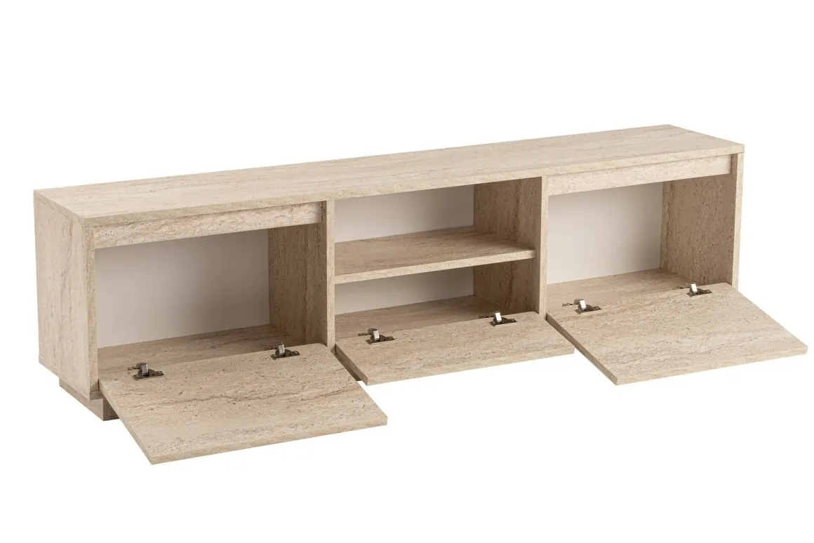 Mobile TV beige 160x29x42h cm 3 ante - Morrigan